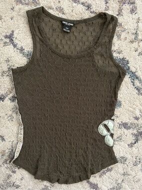 Y2K Guess Mesh Number 81 Green Tank